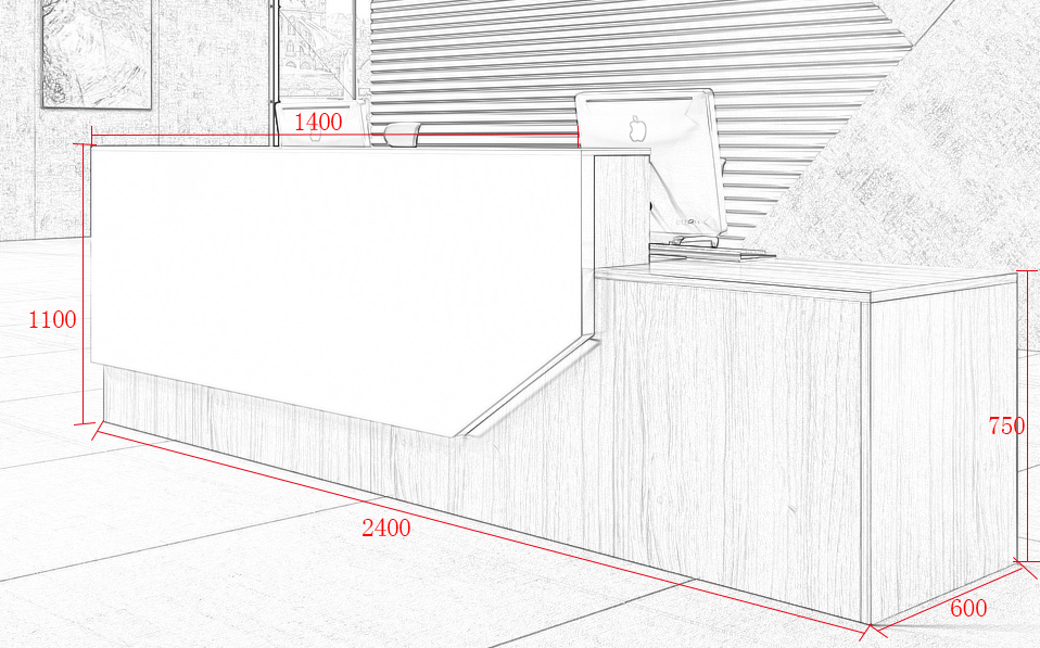 接待臺高度一般是多少？公司前臺用的接待臺尺寸多少合適？