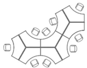 屏風(fēng)工作位擺放圖