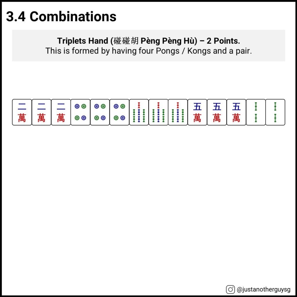 3.4 Mahjong Combinations - Triplets Hand